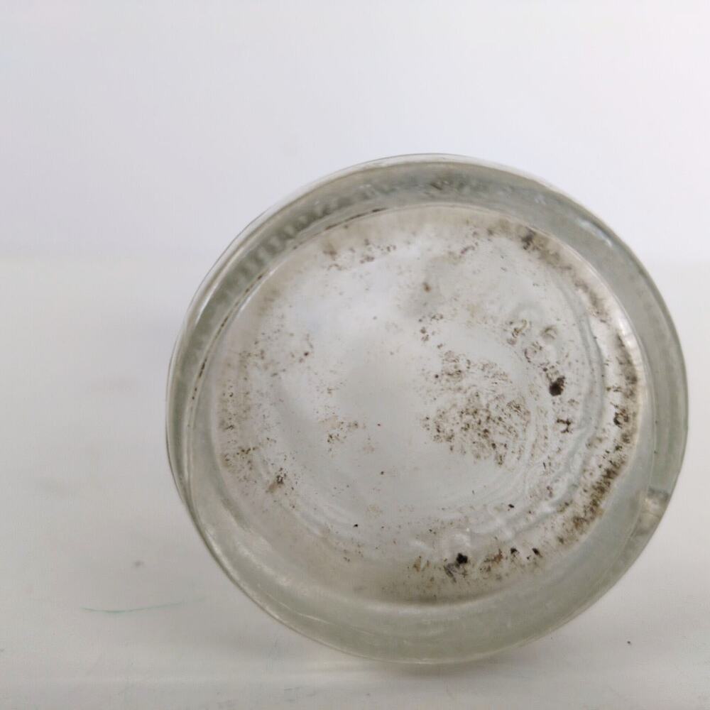 Vintage 1970s Fanta 10oz Ribbed Glass Soda Bottle Coca-Cola Navy & White ACL - Picture 7 of 7